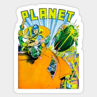 Planet Battle with Aliens Sticker